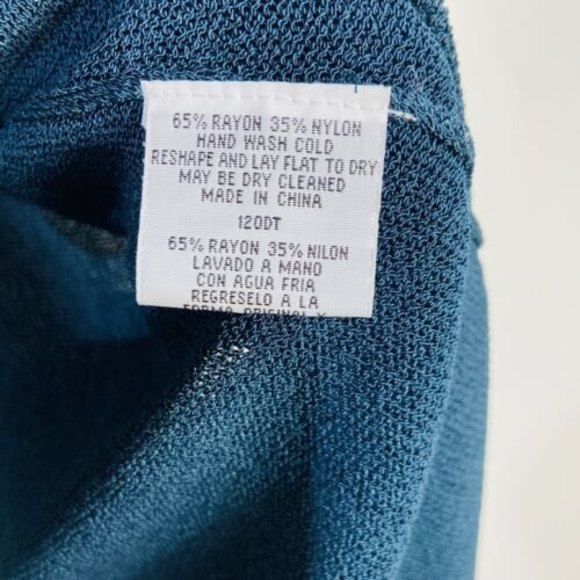 Eileen Fisher Open Front Green Open Knit Mesh Small Cardigan Sweater - Picture 4 of 7